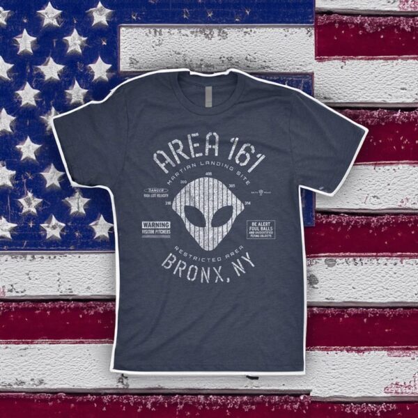 Area 161 T-Shirt Bronx New York Baseball Martian Landing Site RotoWear