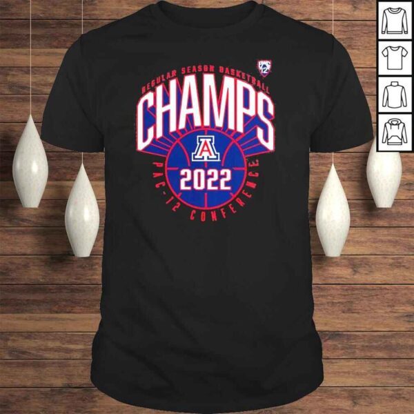 Arizona Wildcats Fanatics Branded 2022 PAC12 Mens Basketball Regular Season Champions TShirt