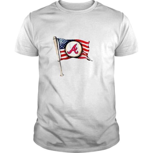 Atlanta Braves Baseball American Flag TShirt