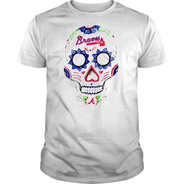 Atlanta Braves Tiny Infant Sugar Skull Tshirt