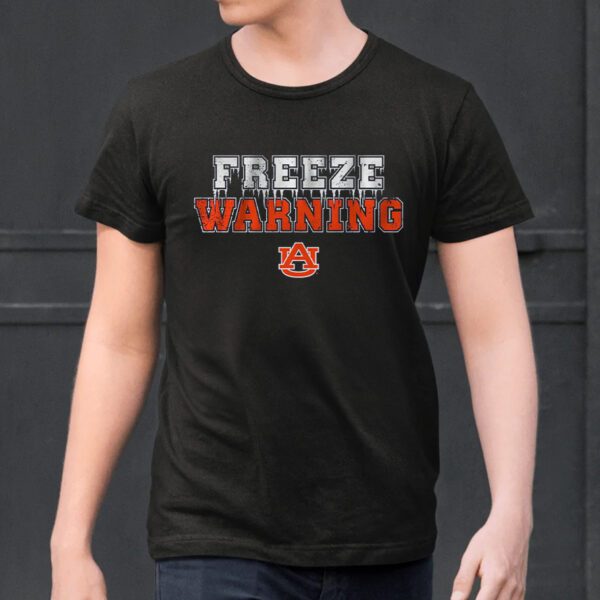 Auburn Tigers with this stylish Auburn Football Freeze Warning Shirt