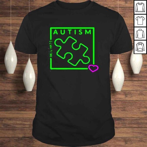 Autism awareness no limits puzzle and heart shirt