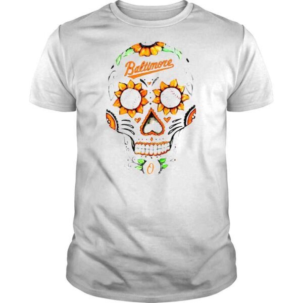 Baltimore Orioles Tiny Infant Sugar Skull Tshirt