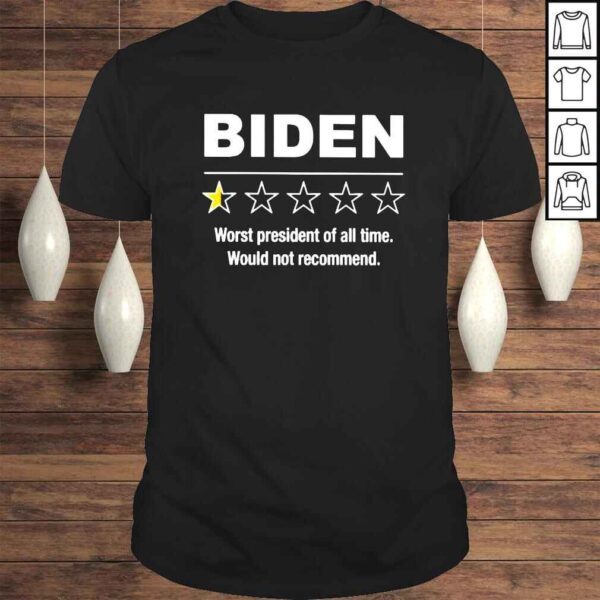 Biden Worst president of all time would not recommend Tshirt