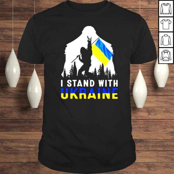 Bigfoot Ukraine flag I Stand With Ukraine Shirt