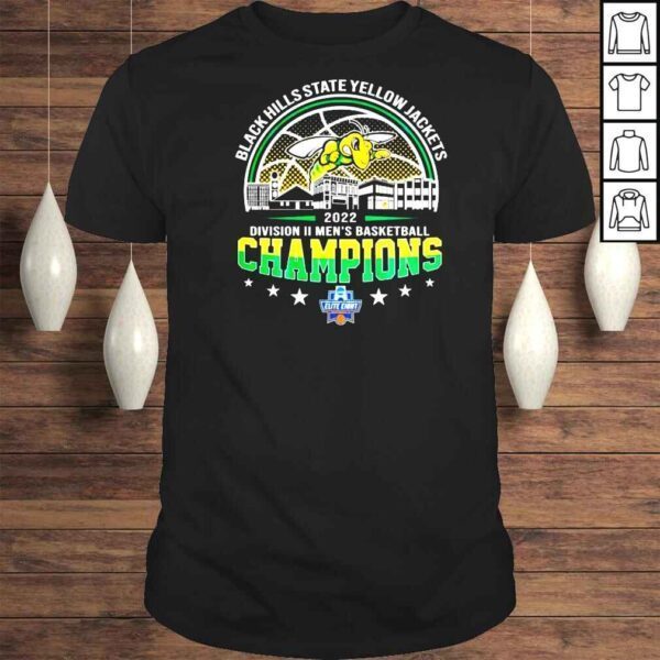 Black Hills State Yellow Jackets 2022 NCAA 2022 Division II Mens Basketball Champions shirt