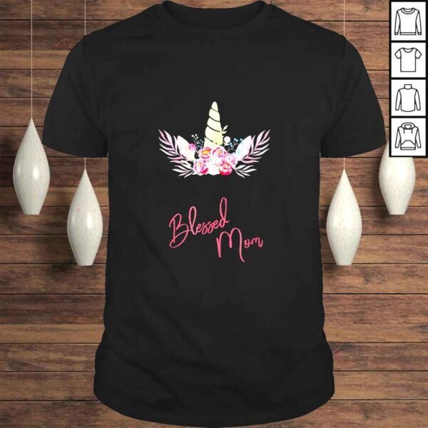 Blessed Mom Cute Unicorn TShirt