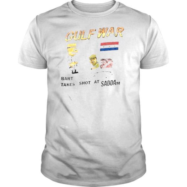 Bootleg Bart Simpson Shirt Gulf War Bart Takes Shot At Saddam Shirt