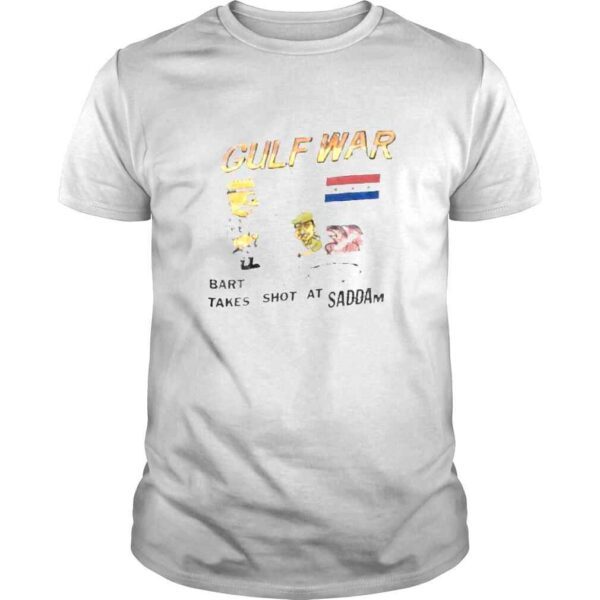 Bootleg Bart Simpson Shirt Gulf War Bart Takes Shot At Saddam TShirt