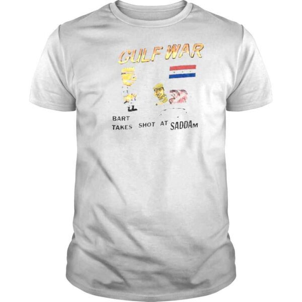 Bootleg Bart Simpson Shirt Gulf War Bart Takes Shot At Saddam Tee Shirt