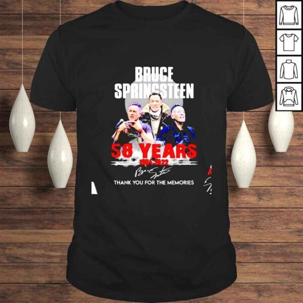 Bruce springsteen 58 years 19642022 thank you for the memories signature shirt