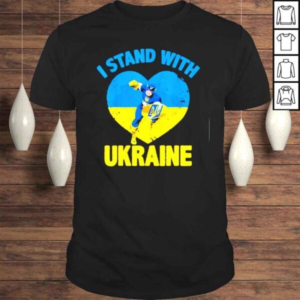 Captain Ukraine Support Ukrainian Flag I Stand With Ukraine Tee Shirt