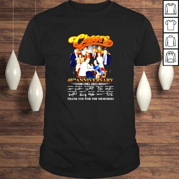 Cheers 40th anniversary 1982 2022 thank you for the memories signatures Tshirt