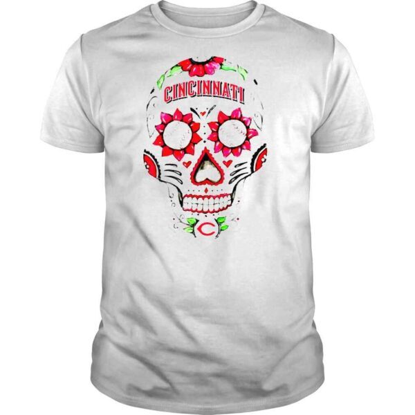 Cincinnati Reds Tiny Infant Sugar Skull Tshirt