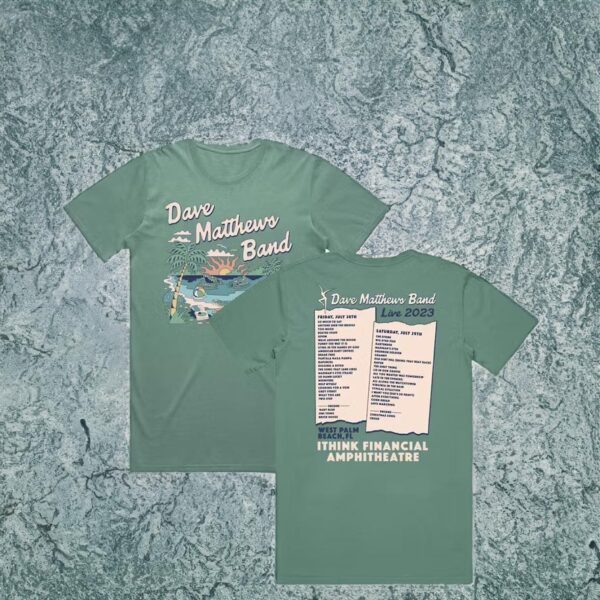 Dave Matthews Band West Palm Beach 2023 Setlist Shirt