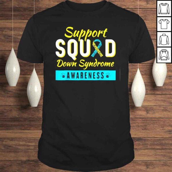 Down Syndrome Awareness month Ribbon Support Squad Tee Shirt