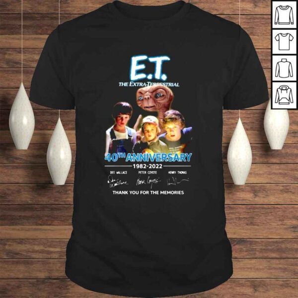 ET The ExtraTerrestrial 40th Anniversary 1982 2022 Signatures Thank You For The Memories Shirt