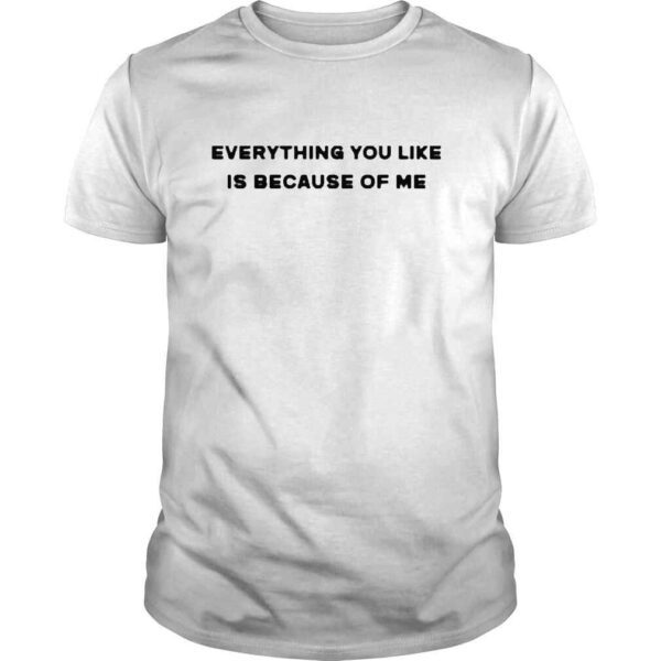 Everything You Like Is Because Of Me Shirt