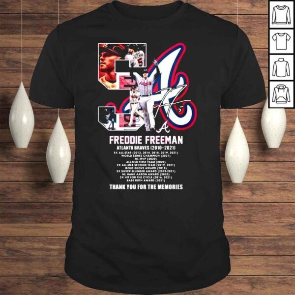 Freddie Freeman Atlanta Braves 20102021 signatures shirt