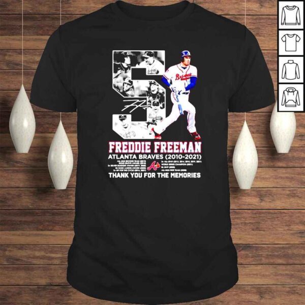 Freddie Freeman Atlanta Braves thank you for the memories signature Tshirt