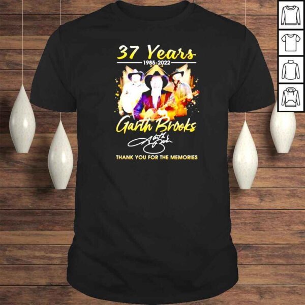 Garth Brooks 37 years 1985 2022 thank you for the memories signature Tshirt