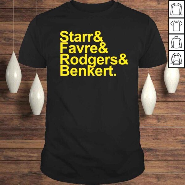 Green Bay Quarterbacks Starr Favre Rodgers Benkert Shirt