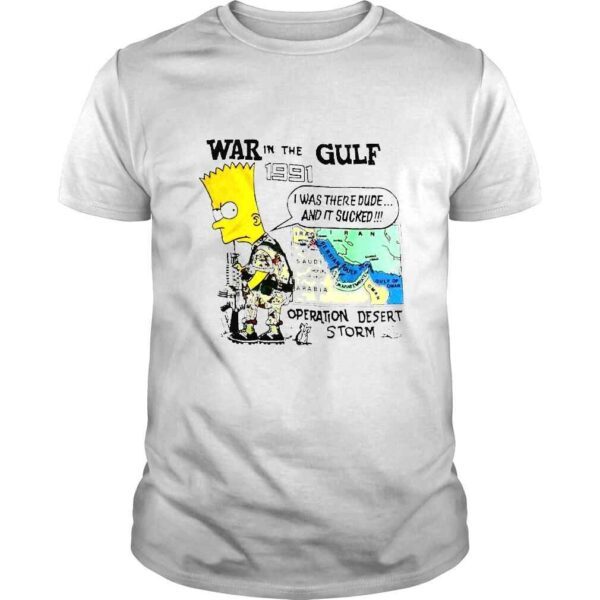 Gulf WarBootleg Bart Simpson war in the Gulf 1991 shirt