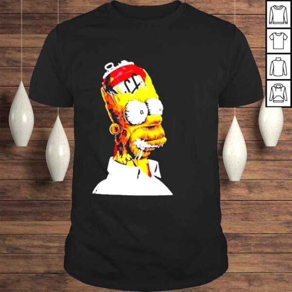 Homer simpson with beer 2d multicolor shirt