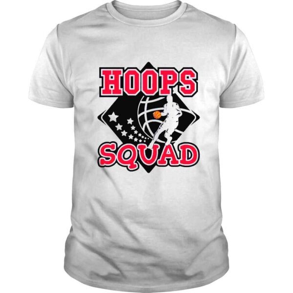 Hoops Squad basketball logo shirt