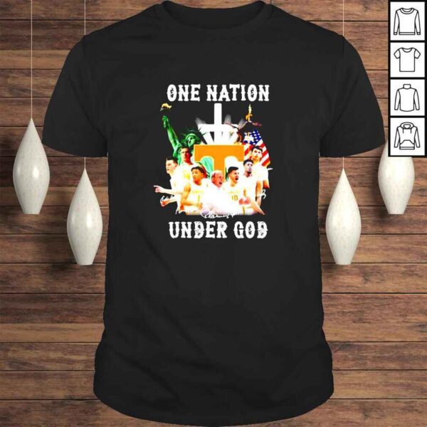 Hot Tennessee Volunteers one nation under god signatures Tshirt