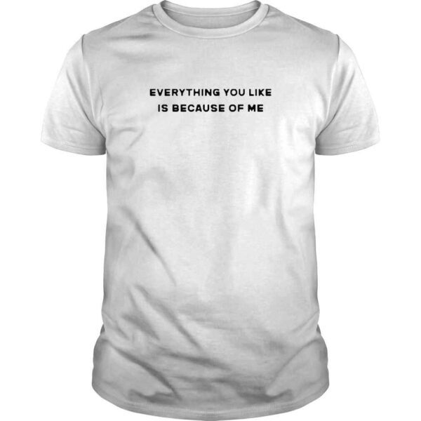 Imma everything you like is because of me shirt