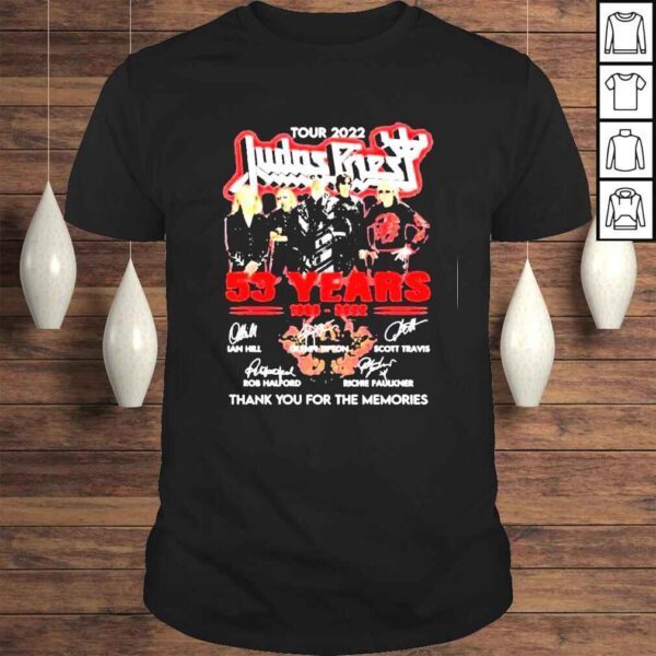 Judas priest tour 2022 53 years 1969 2022 thank you for the memories shirt