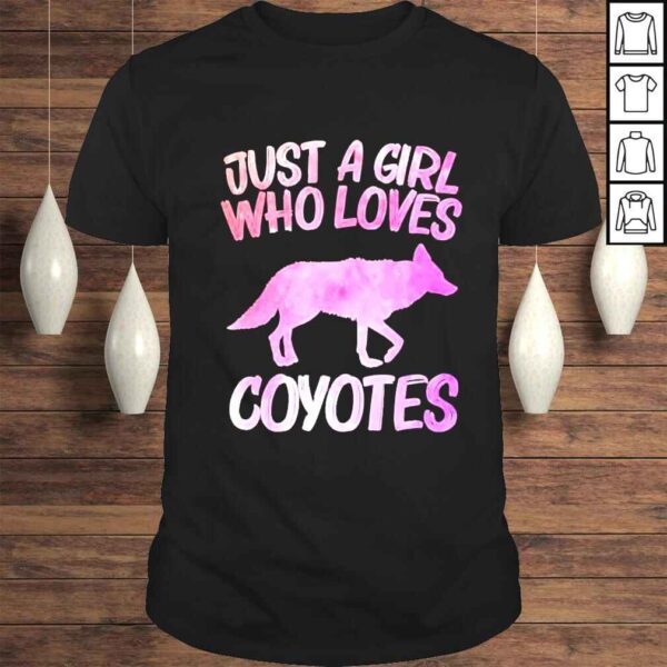 Just A Girl Who Loves Coyotes Wolf Pup Canine Shirt