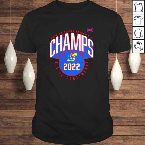 Kansas Jayhawks 2022 Big 12 Mens Basketball Regular Season Champions TShirt