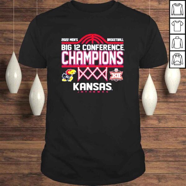 Kansas Jayhawks Blue 84 2022 Big 12 Mens Basketball Conference Tournament Champions TShirt