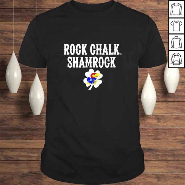 Kansas Jayhawks Rock Chalk Shamrock St Patrick’s Day TShirt