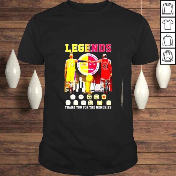 Legend Kobe Bryant Michael Jordan thank you for the memories signatures shirt