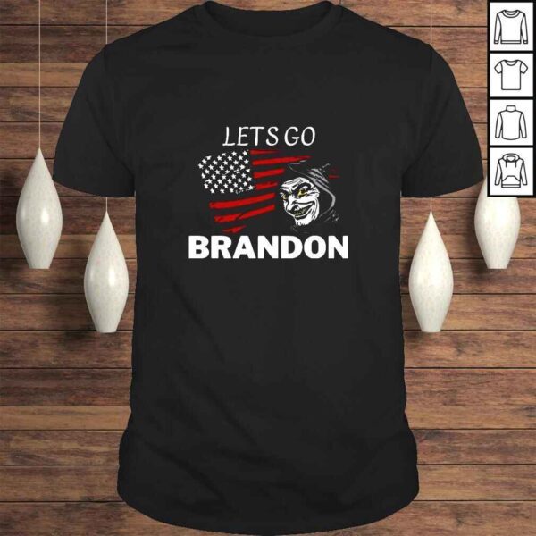 Let Go Brandon Fjb American Flag Impeach Biden Meme Conser TShirt