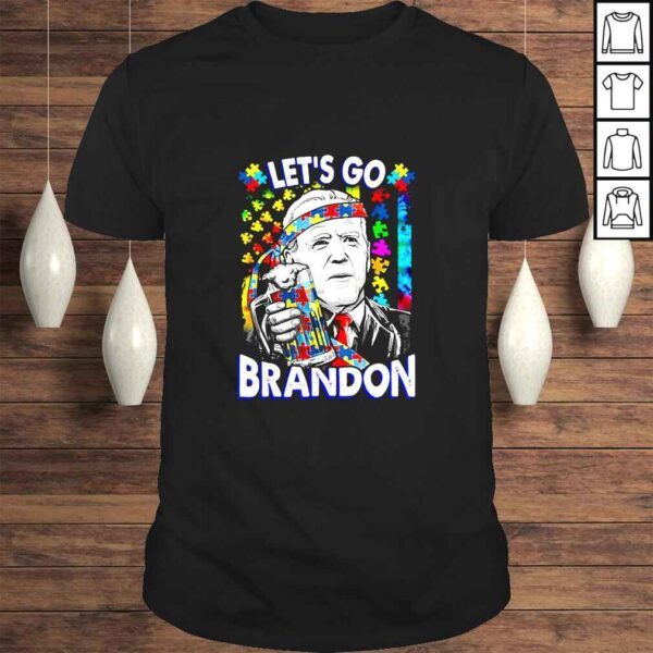 Lets Go Brandon Biden Autism Awareness Month TShỉt