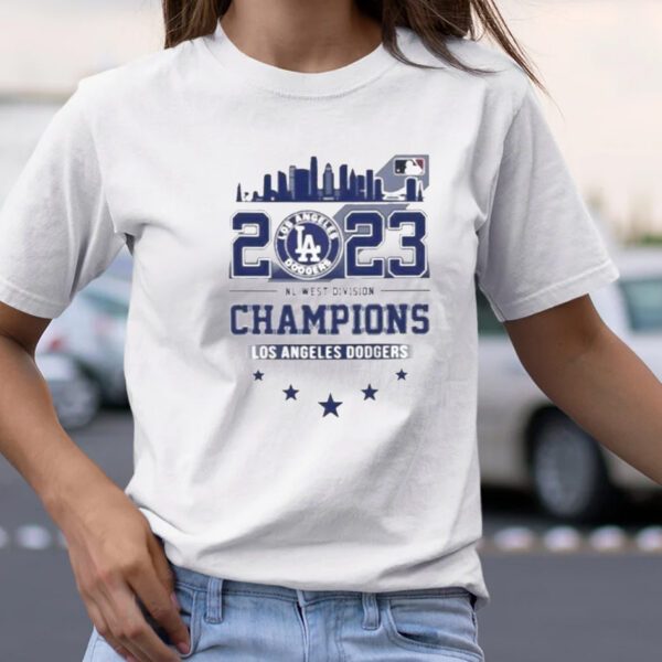 Los Angeles Dodgers 2023 NL Division Champions Skyline TShirt