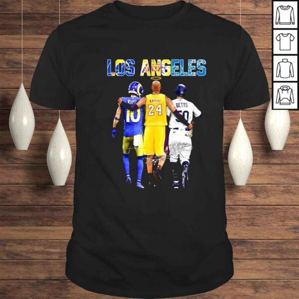 Los Angeles Sports Rams Lakers and Dodgers signatures shirt