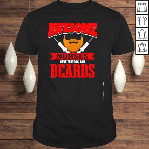 Male Nurse Tattoos And Beards Murse Hospital Tee Shirt