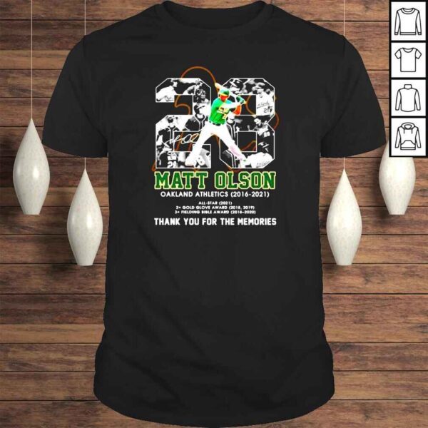 Matt Olson Oakland Athletics thank you for the memories signature Tshirt