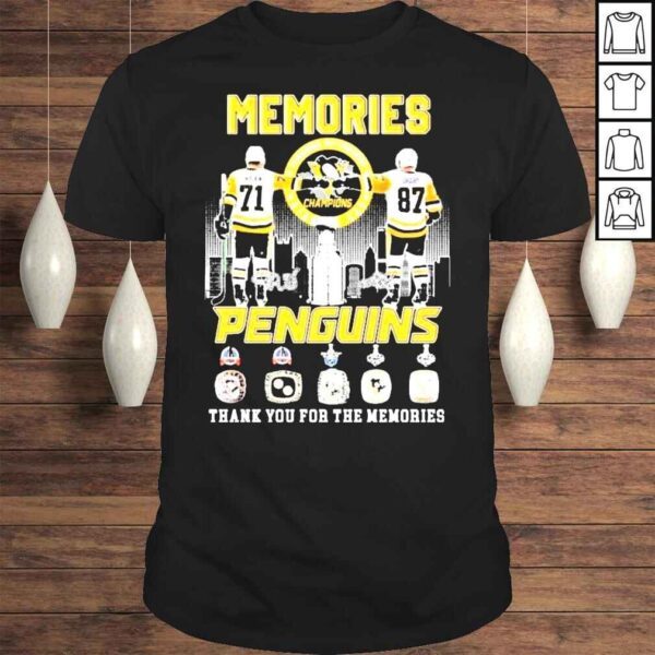 Memories Penguins Evgeni Malkin And Sidney Crosby Signatures Thank You For The Memories Shirt