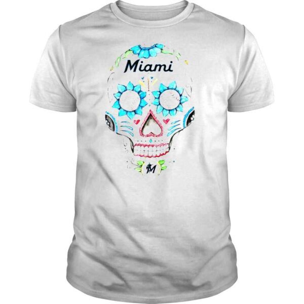 Miami Marlins Tiny Infant Sugar Skull Tshirt