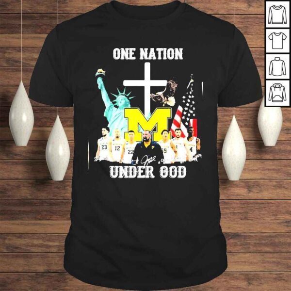 Michigan one nation under god signatures 2023 shirt