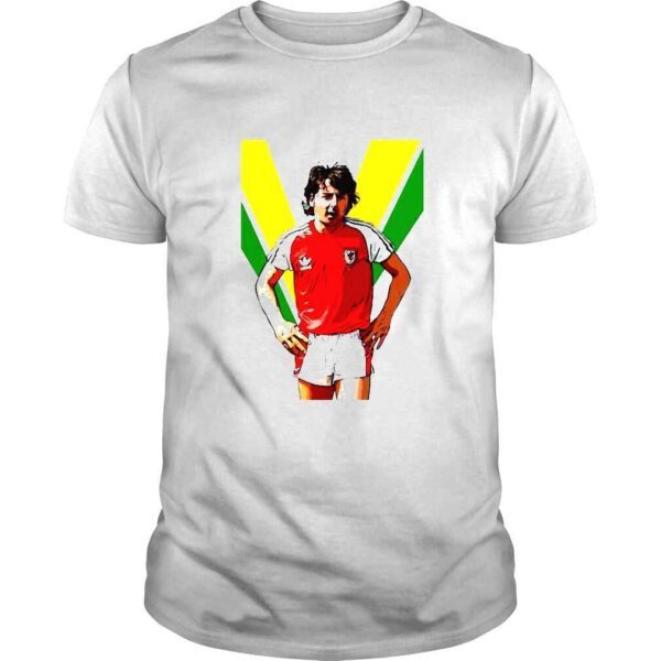 Mickey Thomas of Wales football art shirt