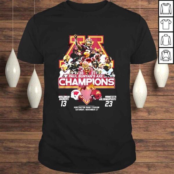 Minnesota Golden Gophers 2021 Paul Bunyans Axe Champions shirt