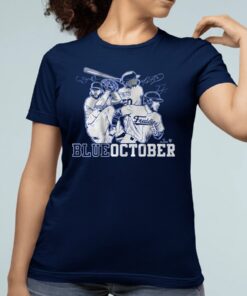 Mookie Betts Freddie Freeman & Clayton Kershaw Blue October Shirt