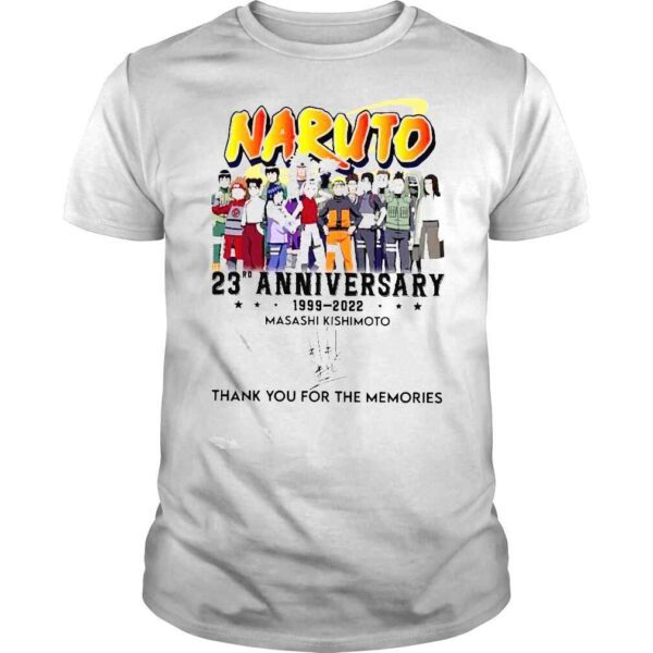 Naruto 23rd Anniversary 19992022 Masashi Kishimoto signature shirt